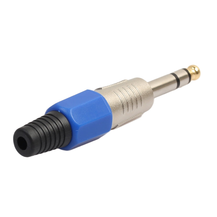 2 PCS 6.35mm Gold-plating Audio Plug Stereo Microphone Cord Plug, 2 PCS