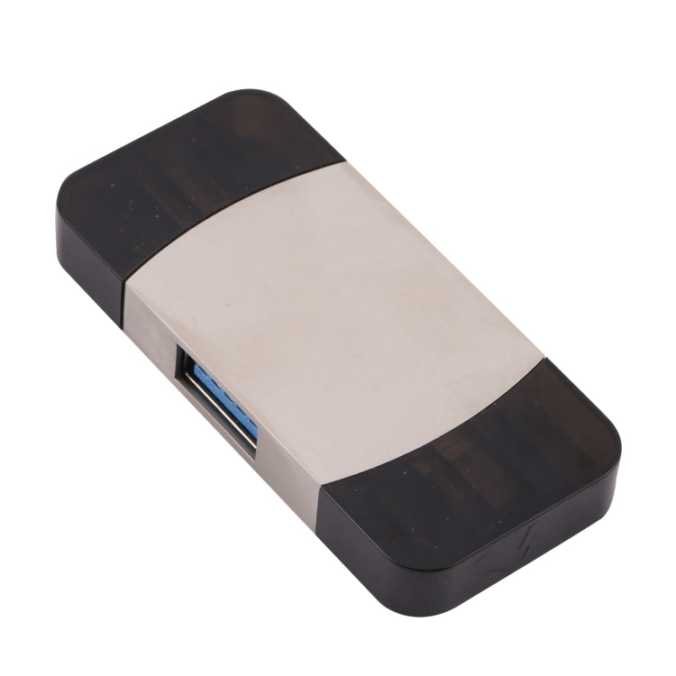 4 In 1 Type-C / USB-C + 8 Pin + Dual USB Multi-function Adapter with Dual OTG Function, 4 In 1