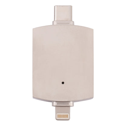 4 In 1 Type-C / USB-C + 8 Pin + Dual USB Multi-function Adapter with Dual OTG Function, 4 In 1