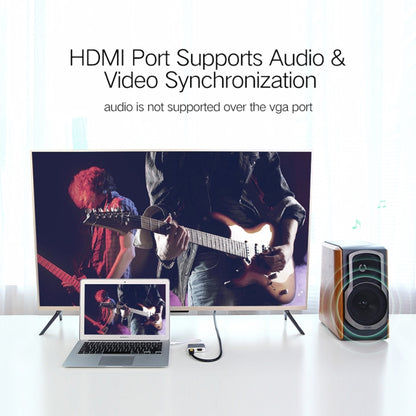 2 in 1 4Kx2K Mini DisplayPort to VGA & HDMI Adapter