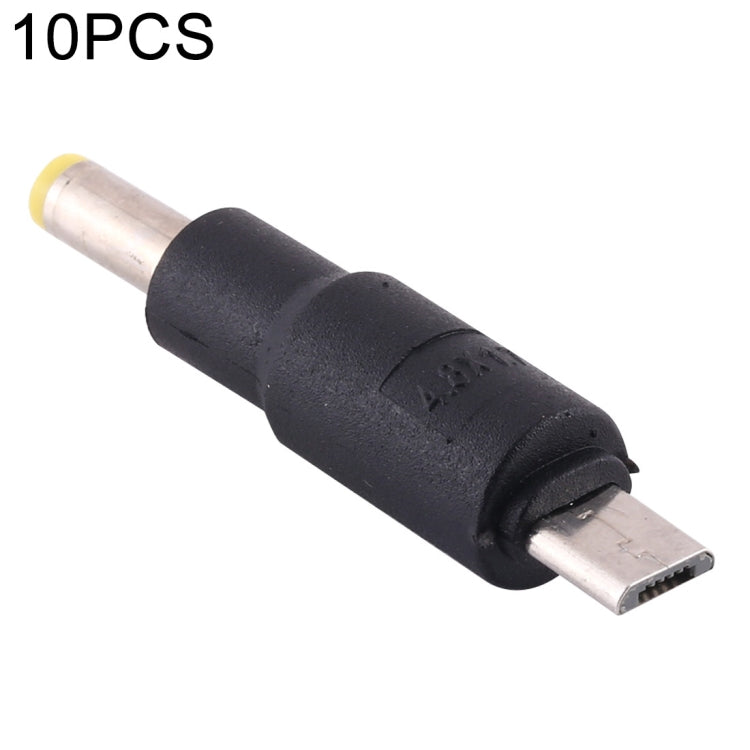 10 PCS 4.8 x 1.7mm to Micro USB DC Power Plug Connector, 4.8 x 1.7mm