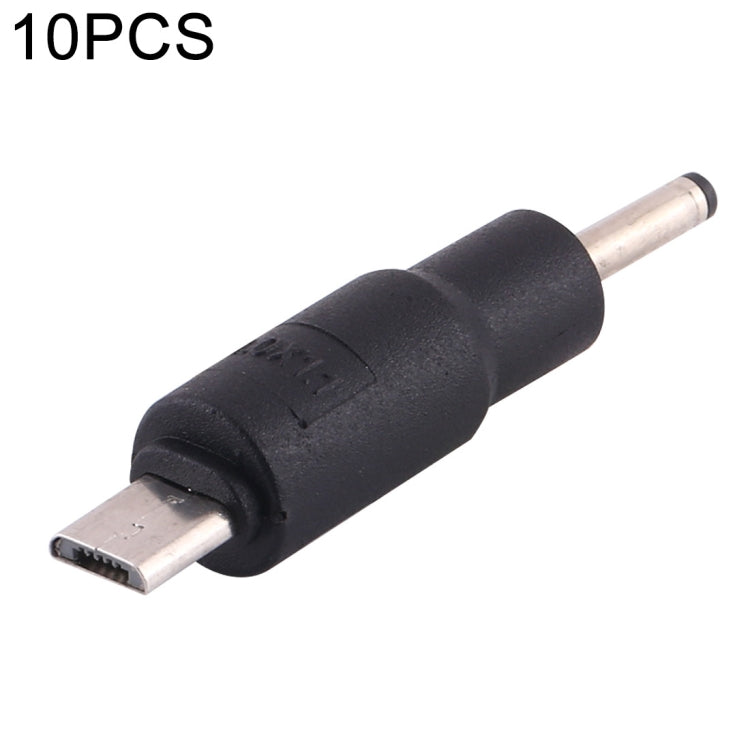 10 PCS 3.0 x 1.1mm to Micro USB DC Power Plug Connector, 3.0 x 1.1mm