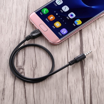 3.5mm Male to Micro USB Male Audio AUX Cable, Length: about 40cm, Micro USB 40cm
