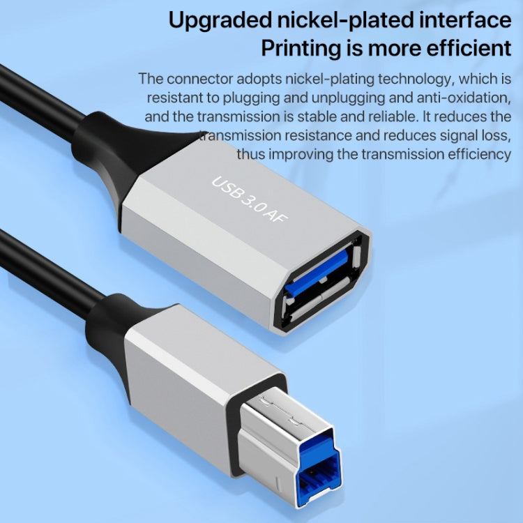 USB-C / Type-C 3.1 to USB 3.0 Male Square Port Printer Data Transmission Extension Cable, Length:1.2m, Type-C 3.1 to USB 3.0 Male, 0.5m