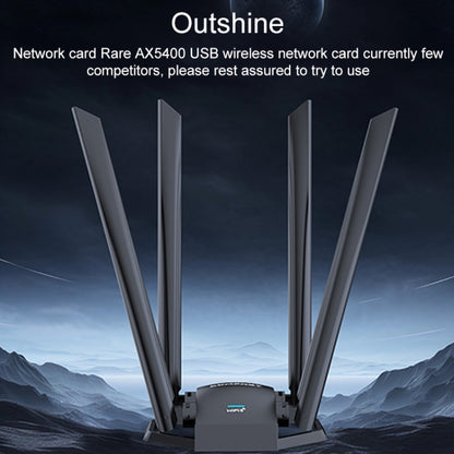 COMFAST CF-975AX 5400Mbps USB3.0 WiFi6 Dual Frequency Free Drive Network Card, CF-975AX