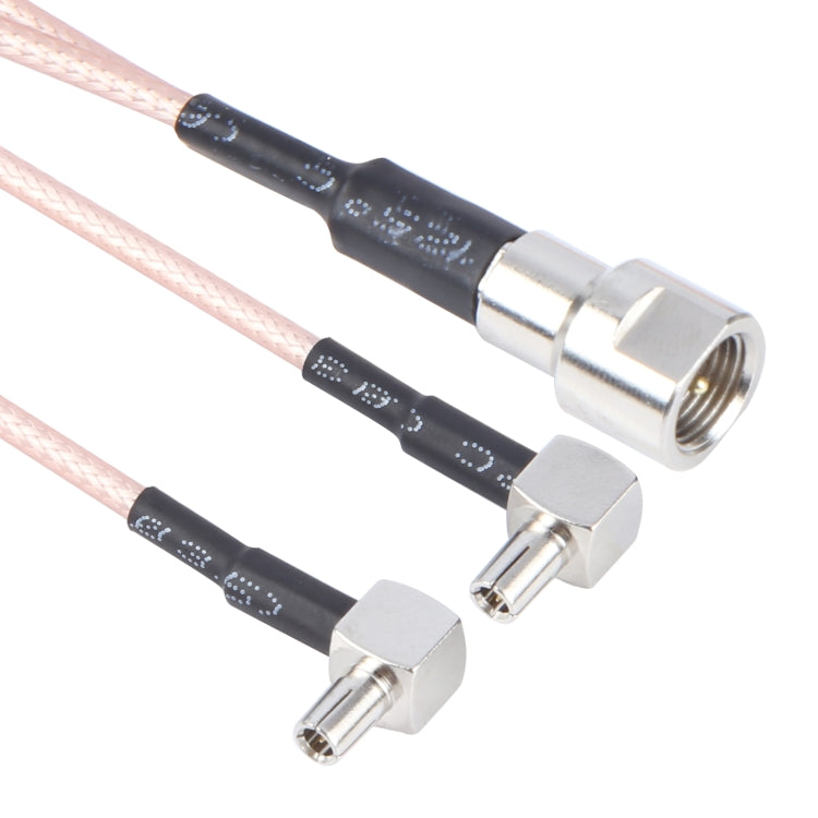 Dual TS9 to RG316 Coaxial RF Connector Cable Extension Cable, Specification:, 50 x 50cm