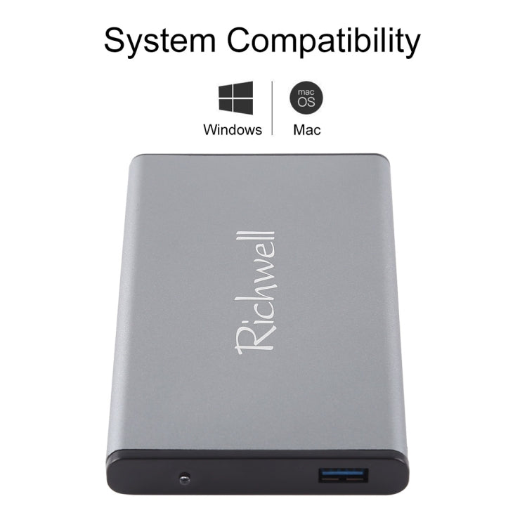 Richwell SATA R2-SATA-1TGB 1TB 2.5 inch USB3.0 Super Speed Interface Mobile Hard Disk Drive, 1TB, 1TGB
