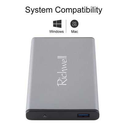 Richwell SATA R2-SATA-250GB 250GB 2.5 inch USB3.0 Super Speed Interface Mobile Hard Disk Drive, 250GB