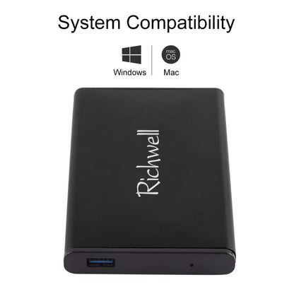 Richwell SATA R2-SATA-320GB 320GB 2.5 inch USB3.0 Super Speed Interface Mobile Hard Disk Drive, 320GB
