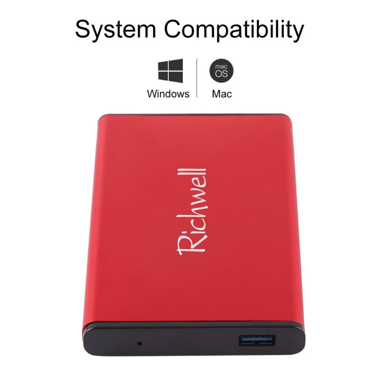 Richwell SATA R2-SATA-500GB 500GB 2.5 inch USB3.0 Super Speed Interface Mobile Hard Disk Drive, 500GB