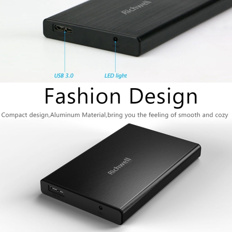Richwell SATA R23-SATA-500GB 500GB 2.5 inch USB3.0 Interface Mobile Hard Disk Drive, 500GB