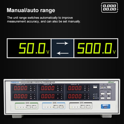 PM9830 500V 40A Three Phase Digital AC Voltage Current Power Factor & Power Meter, PM9830 40A