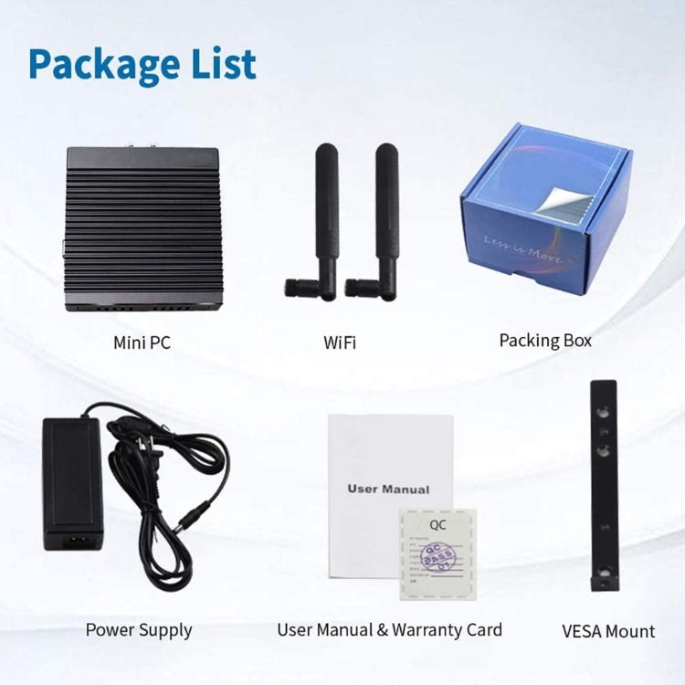 K660G4 Windows and Linux System Mini PC without Memory & SSD & WiFi, Intel Celeron Processor N2840 Quad-Core 2M Cache,1.83GHz, up to 2.25GHz, without Memory
