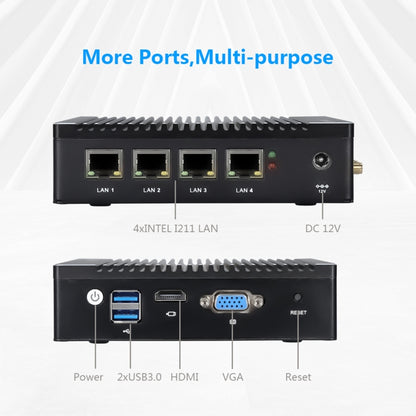 K660G4 Windows and Linux System Mini PC without Memory & SSD & WiFi, Intel Celeron Processor N2840 Quad-Core 2M Cache,1.83GHz, up to 2.25GHz, without Memory