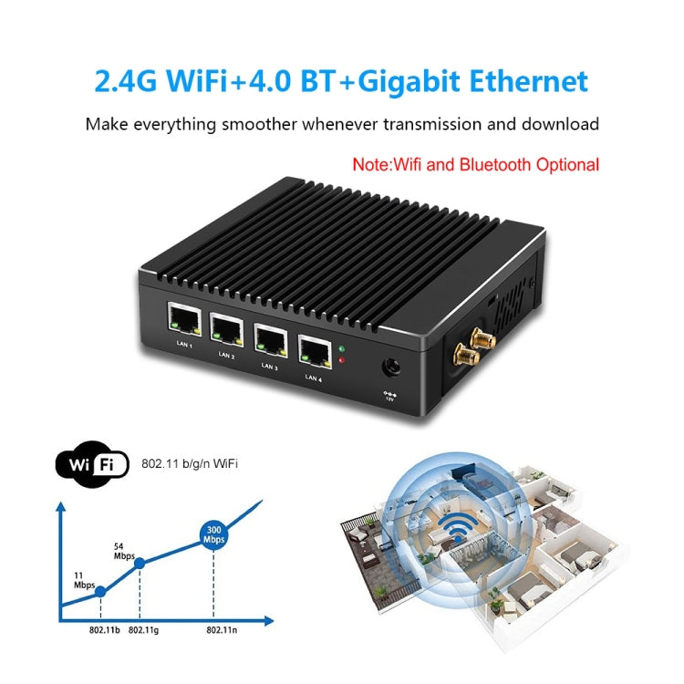 K660G4 Windows and Linux System Mini PC without Memory & SSD & WiFi, Intel Celeron Processor N2840 Quad-Core 2M Cache,1.83GHz, up to 2.25GHz, without Memory