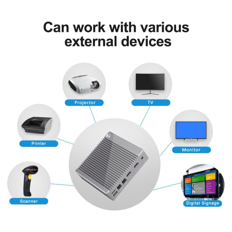 K660S Windows and Linux System Mini PC without Memory & SSD & WiFi, Intel Celeron Processor N2840 Quad-Core 1.83- 2.25GHz, without Memory