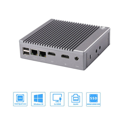 K660S Windows and Linux System Mini PC, Intel Celeron Processor N2840 Quad-Core 1.83- 2.25GHz, 4GB RAM + 64GB SSD, 4GB+64GB