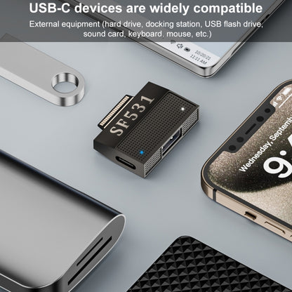 SF531 For Microsoft Surface 40 Pin to USB3.1 / Type-C Female Adapter Extended Dock, SF531