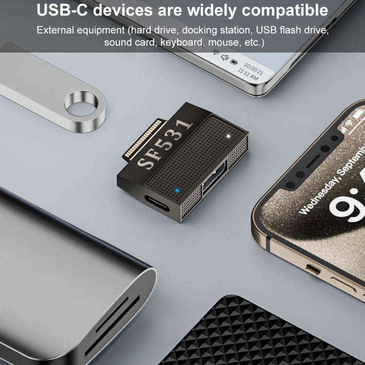 SF532 For Microsoft Surface 40 Pin to USB3.1 / Type-C Female Adapter Extended Dock, SF532
