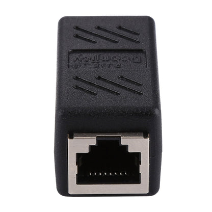Crystal Network Straight Through Head-line Connector Pair Terminal Female to Double Head RJ45 Interface Extension Device, 2 Ports