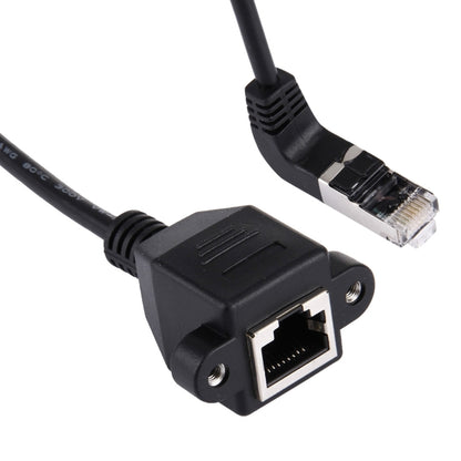 30cm RJ45 Male Bent Upward to RJ45 Female LAN Extension Cable, 30cm RJ45 Male Bent Upward