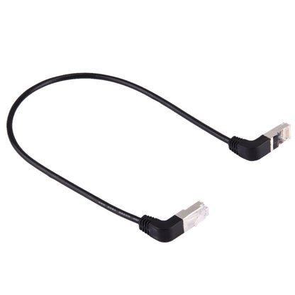 40cm RJ45 Male Bent Upward to RJ45 Male Bent Down Network LAN Cable, 40cm Bent Upward to Bent Down