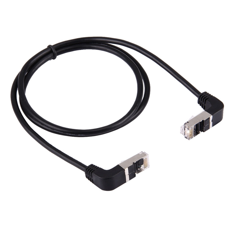 1m RJ45 Male Bent Down to RJ45 Male Bent Down Network LAN Cable, 1m Bent Down to Bent Down