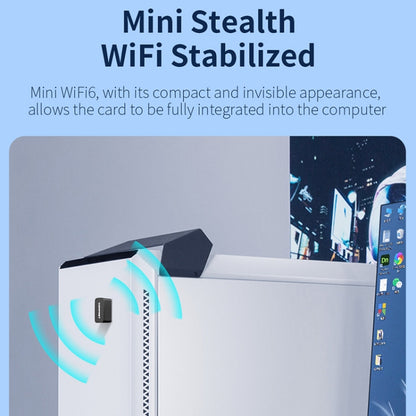 COMFAST CF-940AX 300Mbps 2.4GHz WiFi6 Mini USB Network Adapter, CF-940AX