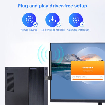 COMFAST CF-WU818N V2 150Mbps 2.4GHz WiFi Mini USB Network Adapter, CF-WU818N V2