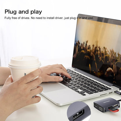 Lenovo C06 6 In 1 Type-C / USB-C to HDMI / VGA Universal Converter Docking Station, C06