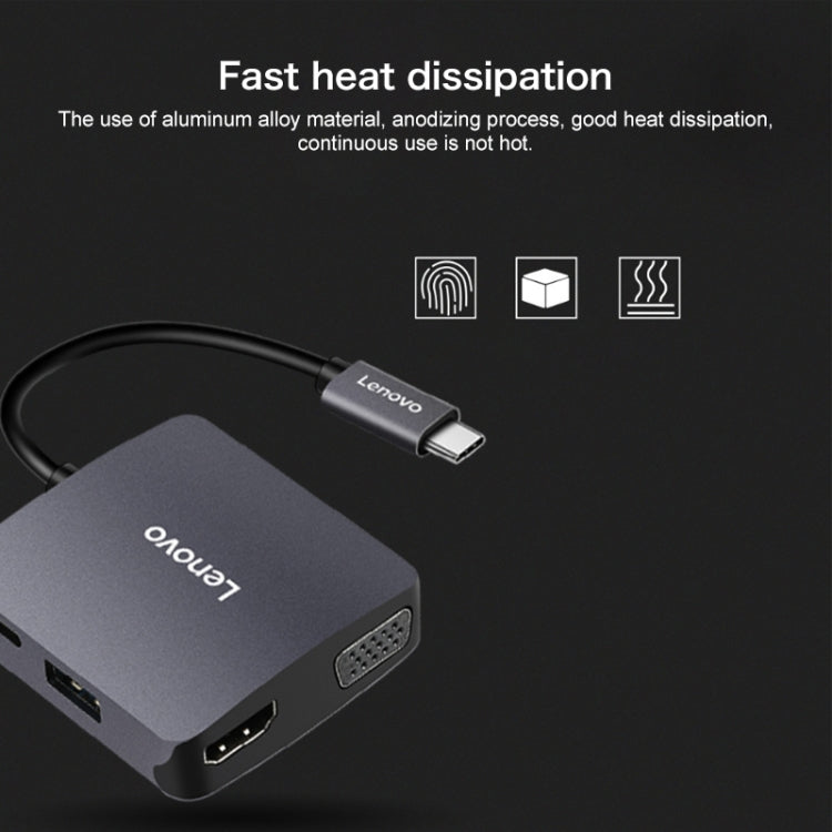 Lenovo C06 6 In 1 Type-C / USB-C to HDMI / VGA Universal Converter Docking Station, C06