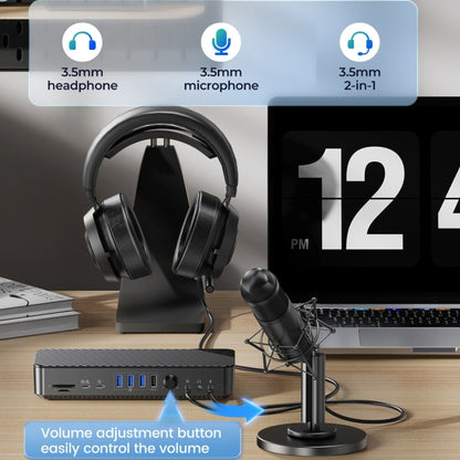 ORICO DKA20-BK-BP 10Gbps 20 in 1 Type-C 3.0 HUB Docking Station, DKA20-BK-BP, EU Plug, DKA20-BK-BP, UK Plug, DKA20-BK-BP, US Plug