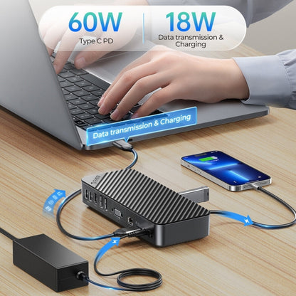 ORICO DKA20-BK-BP 10Gbps 20 in 1 Type-C 3.0 HUB Docking Station, DKA20-BK-BP, EU Plug, DKA20-BK-BP, UK Plug, DKA20-BK-BP, US Plug