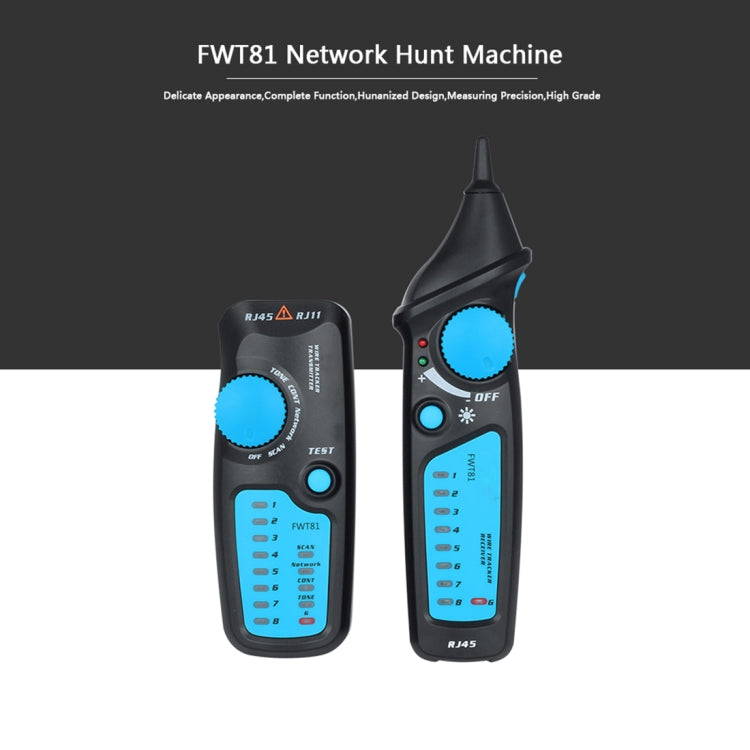 BSIDE FWT81 RJ11 / RJ45 Telephone Wire Tracker Toner Ethernet LAN Network Cable Tester, FWT81 Cable Tester