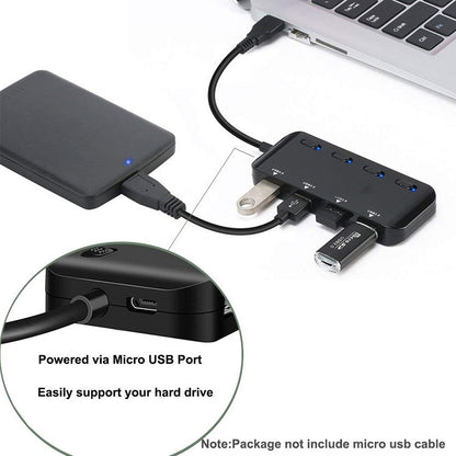 High Speed 4 x USB 3.0 to USB-C / Type-C HUB with Switch, Type-C