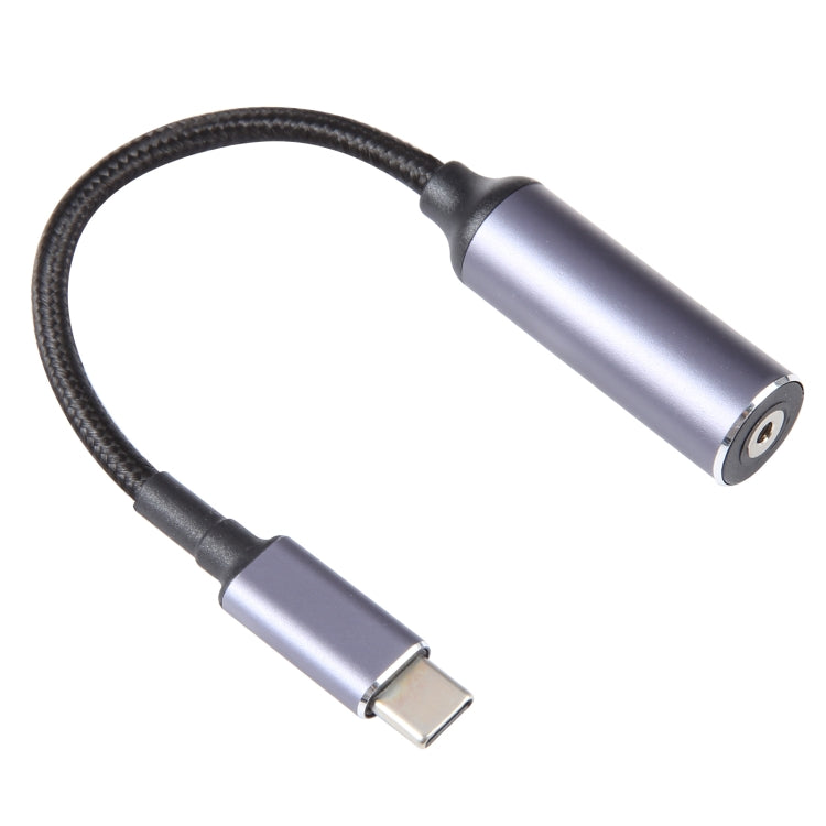 USB-C / Type-C Male to 2.5x0.7mm Female Nylon Braided Adapter Cable, 2.5x0.7mm