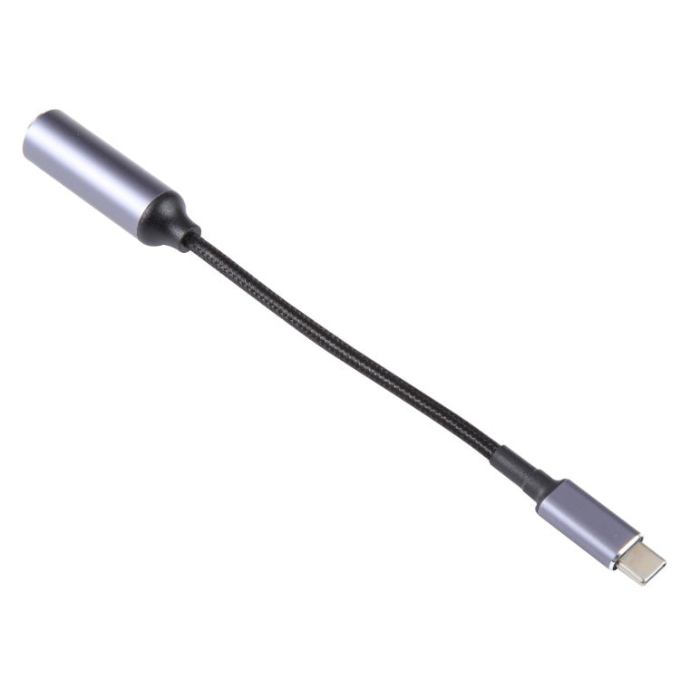USB-C / Type-C Male to 2.5x0.7mm Female Nylon Braided Adapter Cable, 2.5x0.7mm
