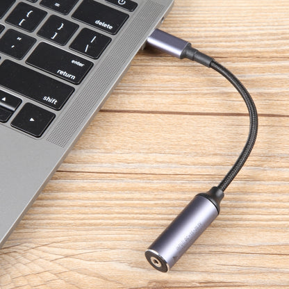 USB-C / Type-C Male to 2.5x0.7mm Female Nylon Braided Adapter Cable, 2.5x0.7mm