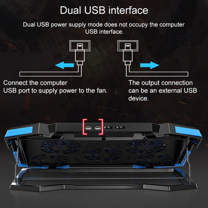 dual USB Ports Five-core Radiator Notebook Computer  Holder