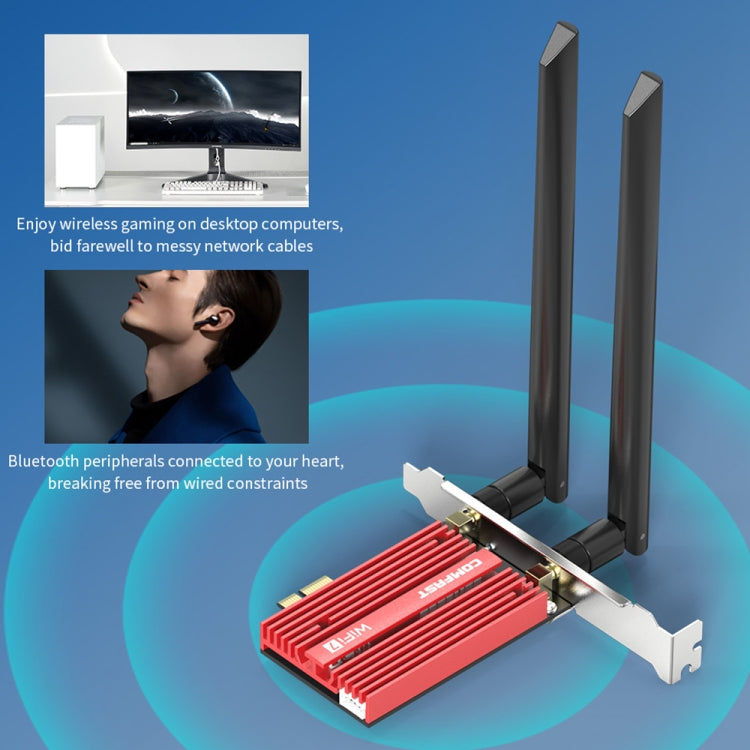 COMFAST CF-BE200 Pro 8774Mbps WiFi7 PCIE Wireless Network Adapter WiFi Receiver, CF-BE200 Pro