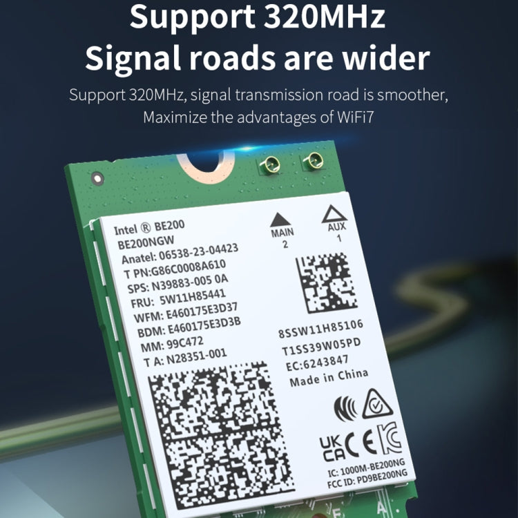 COMFAST CF-BE200-M WiFi7 BT5.4 Tri-Band Wireless Network Adapter M.2 Network WiFi Module, CF-BE200-M