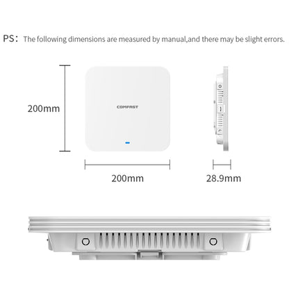 COMFAST CF-E395AX 3000Mbps WiFi6 2.4G & 5.8GHz Dual Band Indoor Wireless Ceiling AP, CF-E395AX