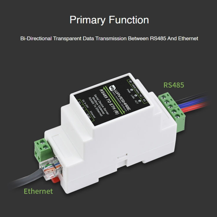 Waveshare RS485 to RJ45 Module TCP/IP to Serial Converters, 20978