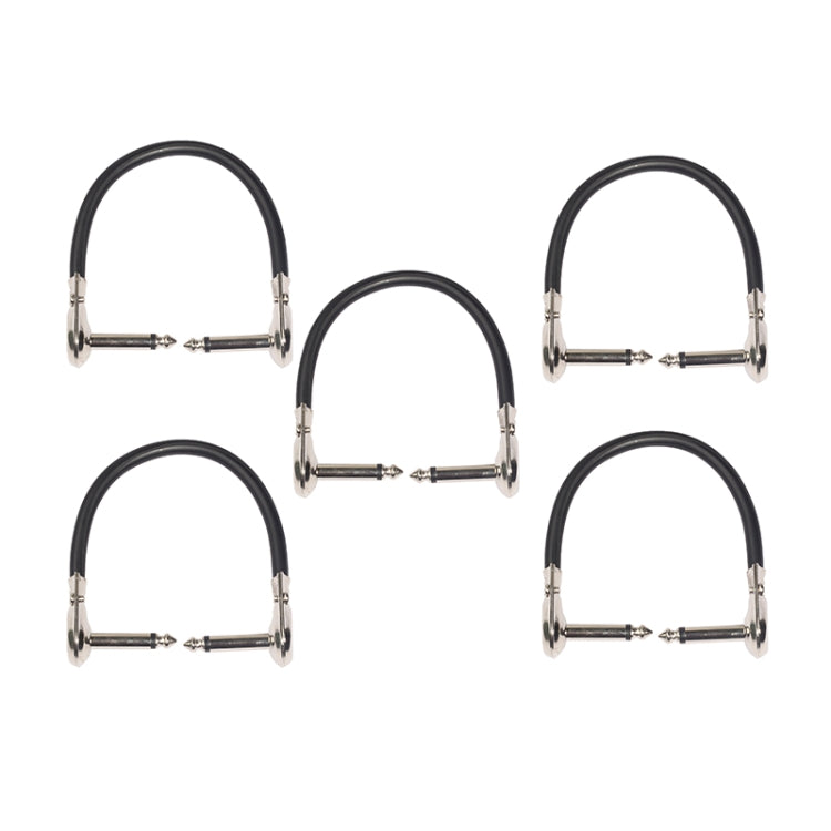 5 PCS TC095-15 6.35mm Male to Male Guitar Effector Connector Cable