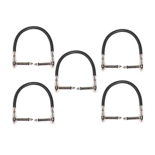 5 PCS TC095-15 6.35mm Male to Male Guitar Effector Connector Cable