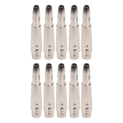 10 PCS LZ1163-1 6.35mm XRL Female to Female Audio Adapter