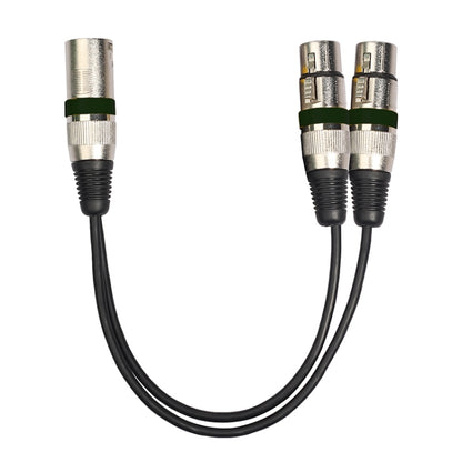 2055MFF-03 2 In1 XLR Male to Double Female Microphone Audio Cable, Length: 0.3m