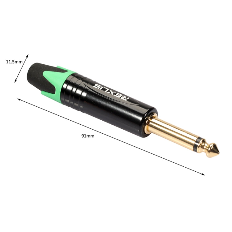 10 PCS TC202 6.35mm Gold-plated Mono Sound Welding Audio Adapter Plug