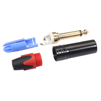 10 PCS TC202 6.35mm Gold-plated Mono Sound Welding Audio Adapter Plug
