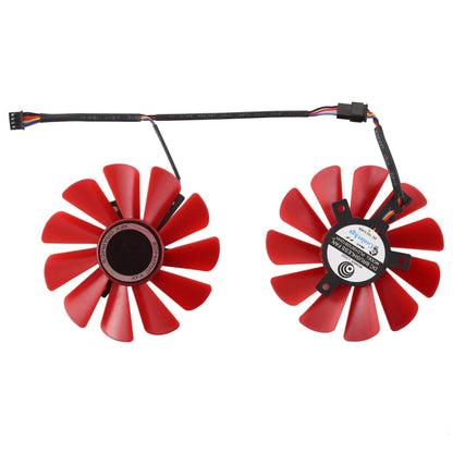 FDC10U12S9-C 0.45amp 4 Pin Graphics Video Card Cooling Fans for XFX RX 560D RX 570 RX 580 RX Vega, Diameter: 85mm, Pairs, FDC10U12S9-C